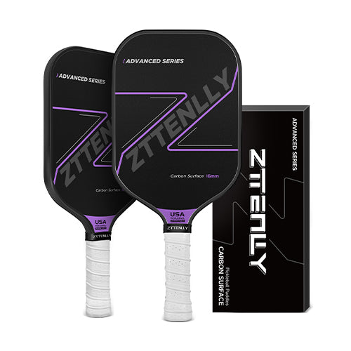 ZTTEN Pickle Paddles, 16mm Carbon Fiber & USAPA Approved，Purple & Black