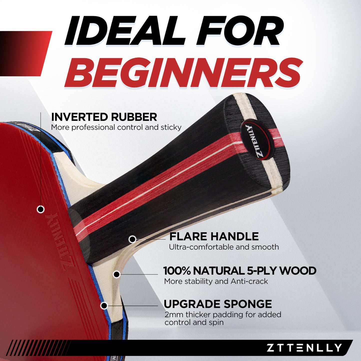 ZTTEN Novice Ping Pong Paddles Set
