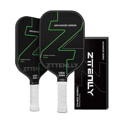 ZTTEN Pickle Paddles, 16mm Carbon Fiber & USAPA Approved，Green & Black